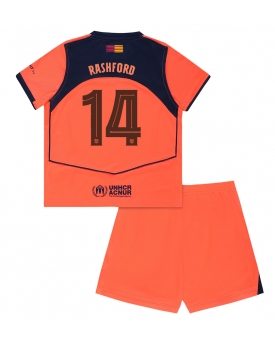 Billige Fotballdrakt Barcelona Marcus Rashford #14 Replika Tredjedraktsett Barn 2025-26 Kortermet (med bukser)